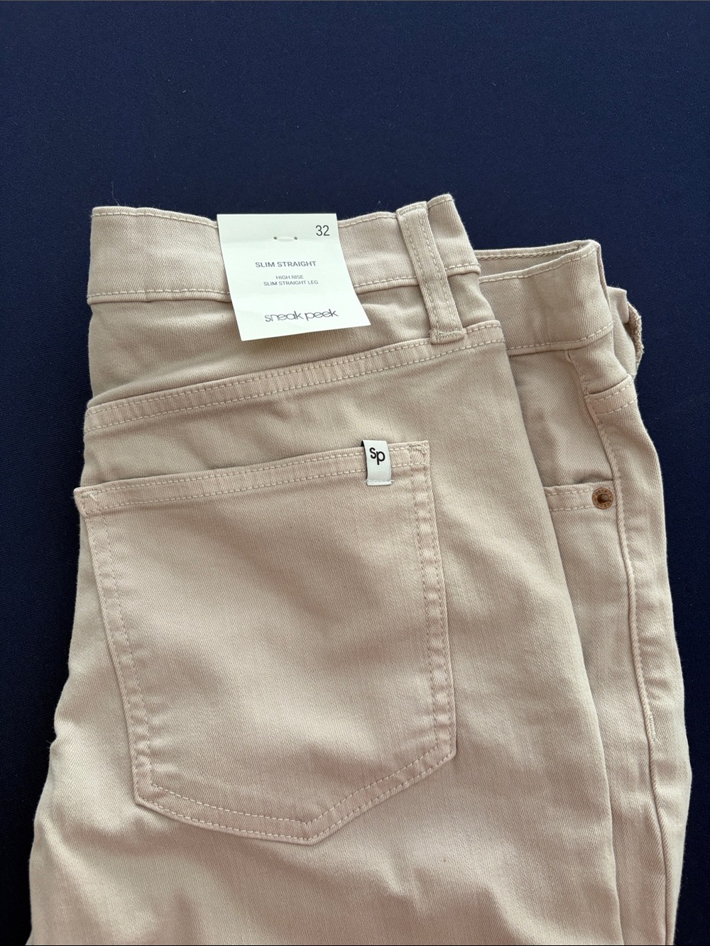 Sneak Peek Women's Straight Leg Jeans in Beige